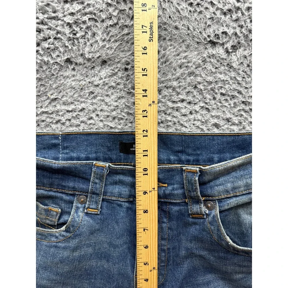 True Religion Rocco Relaxed Skinny Distressed Denim Jeans‎ Blue Mens Size 31